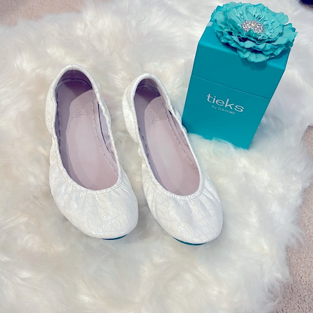 White diamond Croc Tieks size 9